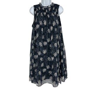 Joie Baltic Print Sleeveless Keyhole Back Mini Dress JE6000PR Size M
